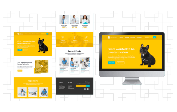 Ilustração de um site